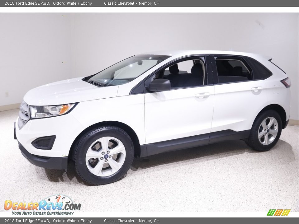 2018 Ford Edge SE AWD Oxford White / Ebony Photo #3