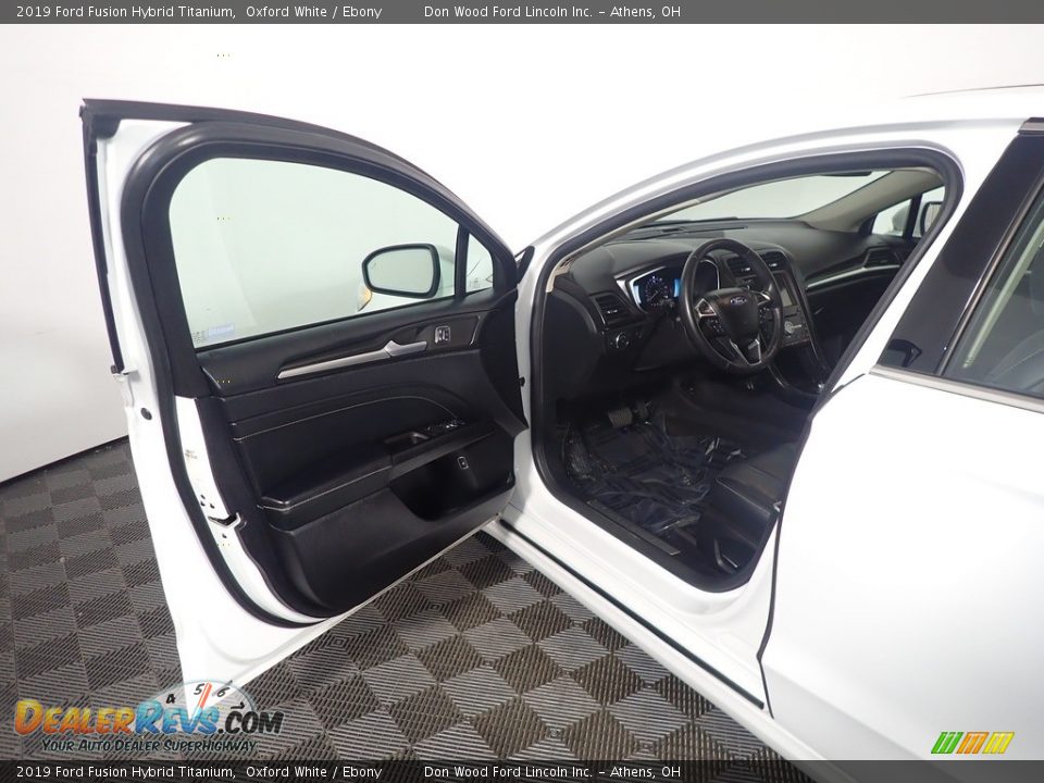 2019 Ford Fusion Hybrid Titanium Oxford White / Ebony Photo #23