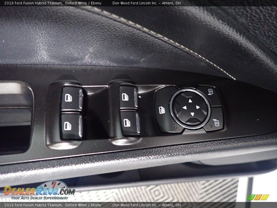 2019 Ford Fusion Hybrid Titanium Oxford White / Ebony Photo #24