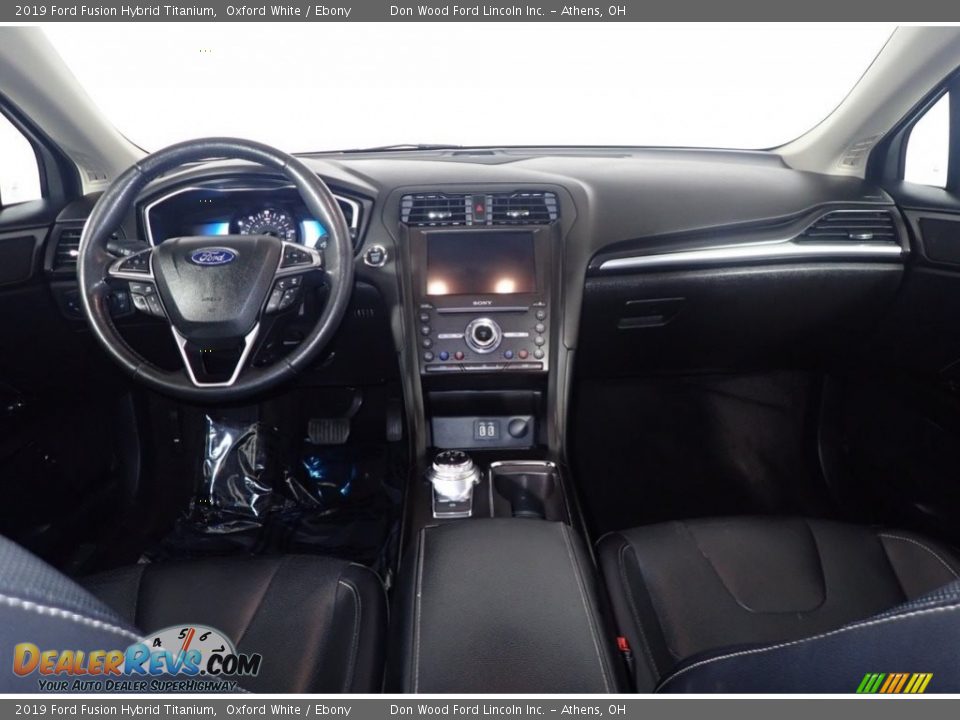 2019 Ford Fusion Hybrid Titanium Oxford White / Ebony Photo #27