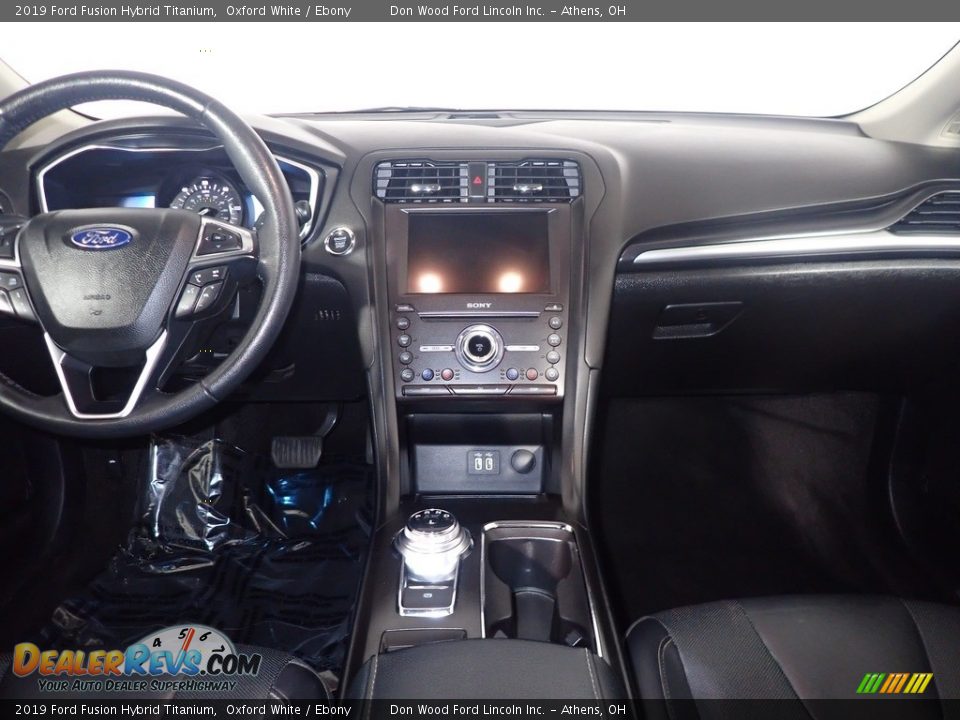 2019 Ford Fusion Hybrid Titanium Oxford White / Ebony Photo #28