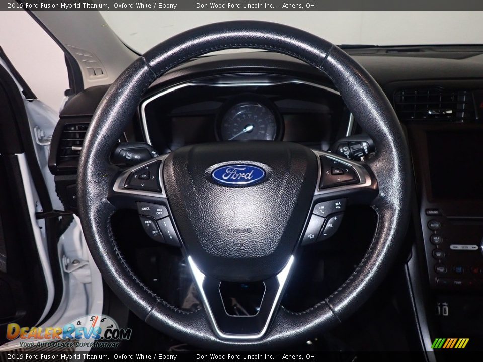 2019 Ford Fusion Hybrid Titanium Oxford White / Ebony Photo #30