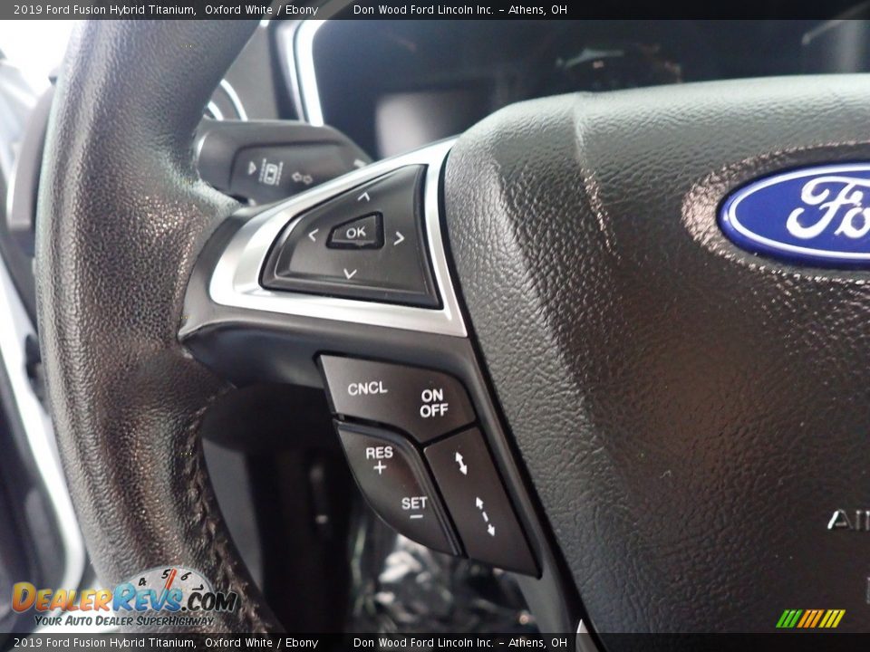 2019 Ford Fusion Hybrid Titanium Oxford White / Ebony Photo #32