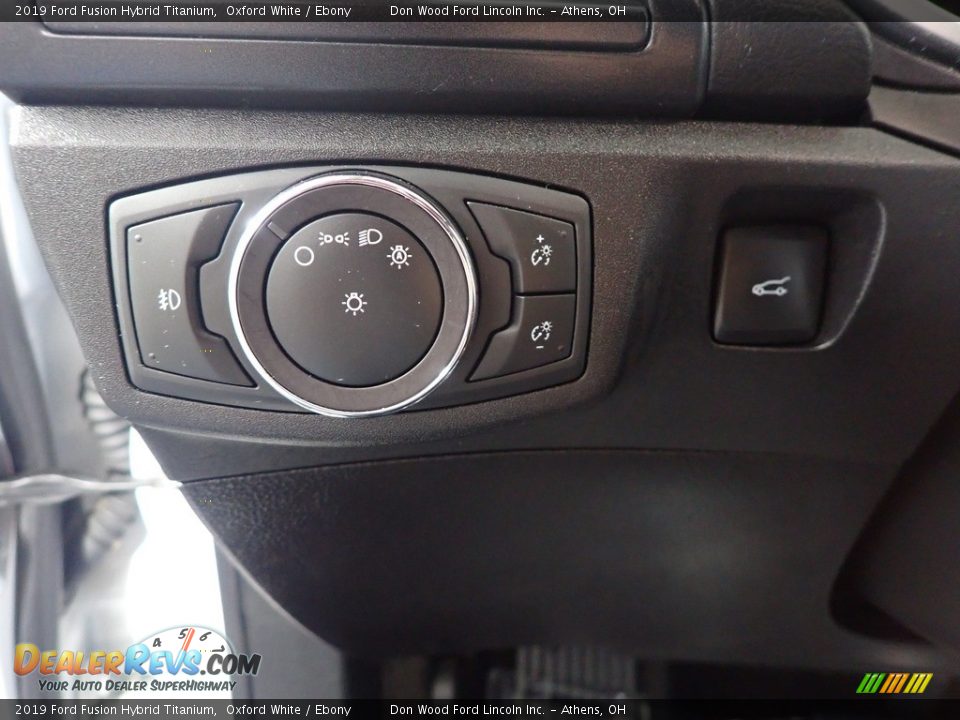 2019 Ford Fusion Hybrid Titanium Oxford White / Ebony Photo #34