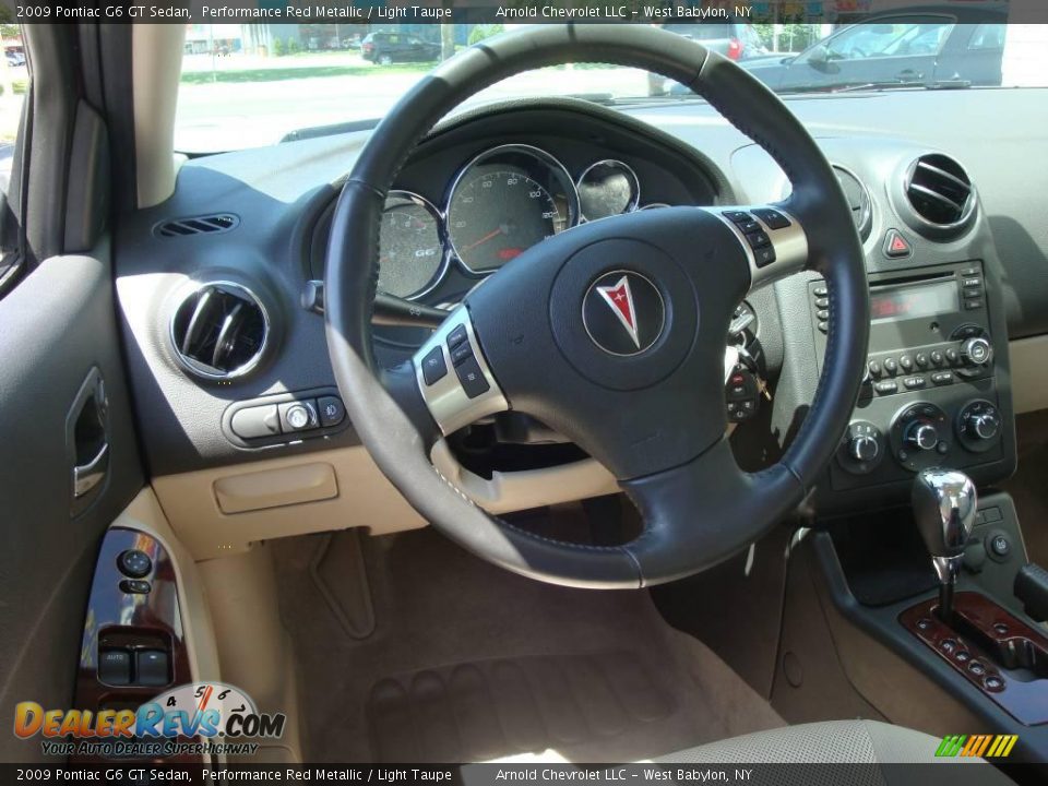 2009 Pontiac G6 GT Sedan Performance Red Metallic / Light Taupe Photo #11