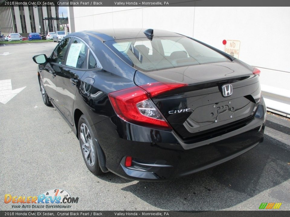 2018 Honda Civic EX Sedan Crystal Black Pearl / Black Photo #3