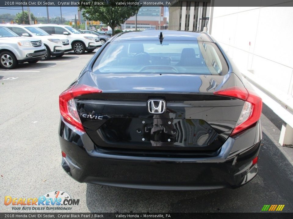 2018 Honda Civic EX Sedan Crystal Black Pearl / Black Photo #4