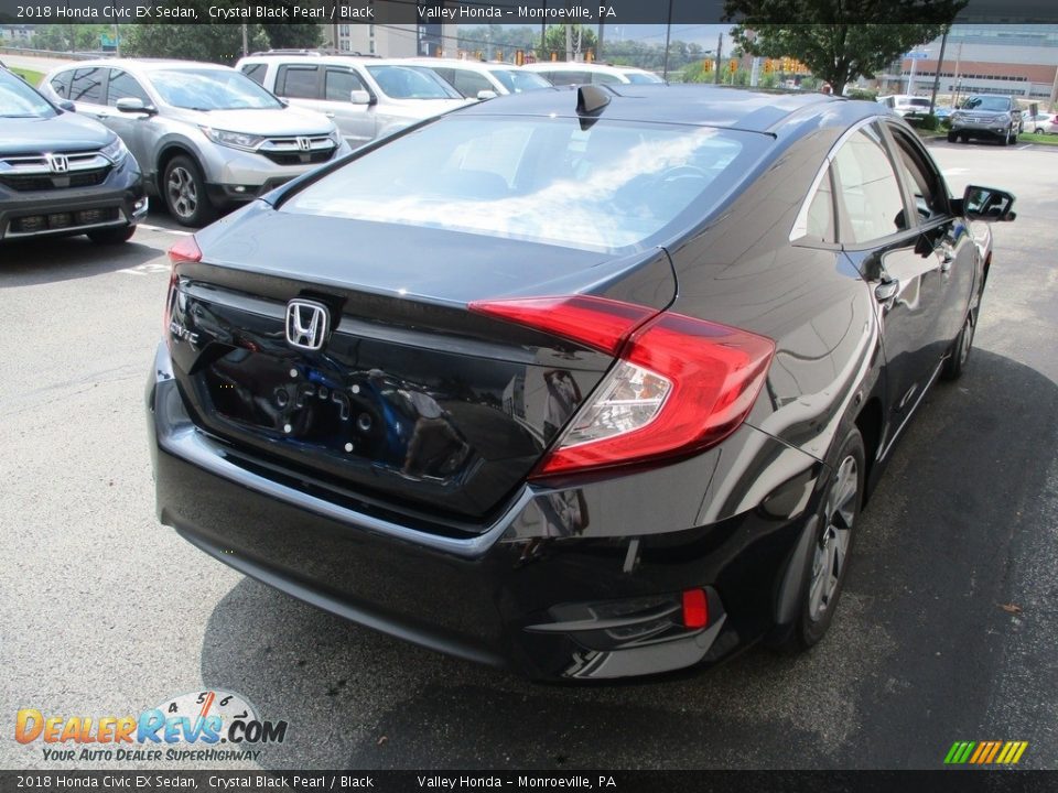 2018 Honda Civic EX Sedan Crystal Black Pearl / Black Photo #5