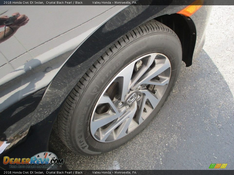 2018 Honda Civic EX Sedan Crystal Black Pearl / Black Photo #6