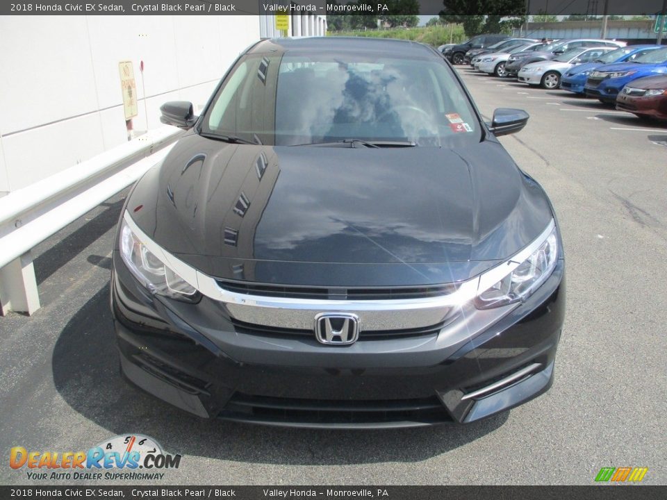 2018 Honda Civic EX Sedan Crystal Black Pearl / Black Photo #8