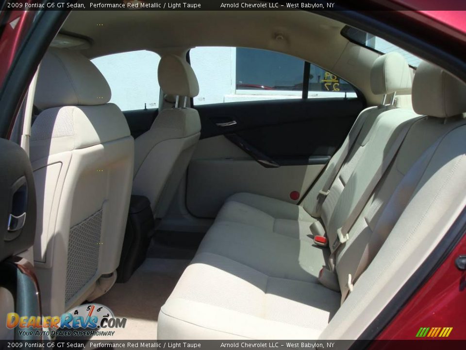 2009 Pontiac G6 GT Sedan Performance Red Metallic / Light Taupe Photo #12