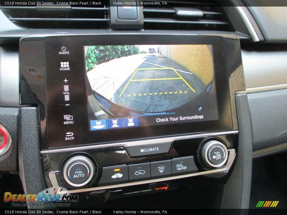 2018 Honda Civic EX Sedan Crystal Black Pearl / Black Photo #16
