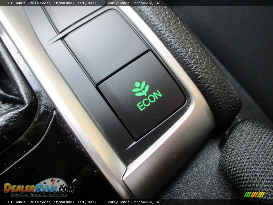 2018 Honda Civic EX Sedan Crystal Black Pearl / Black Photo #17