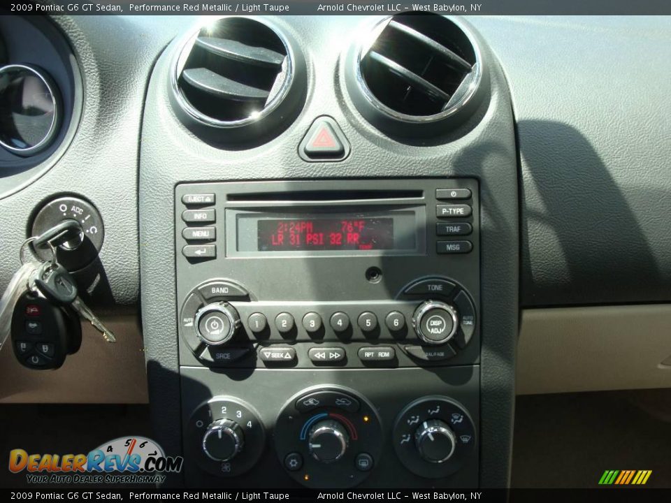 2009 Pontiac G6 GT Sedan Performance Red Metallic / Light Taupe Photo #13