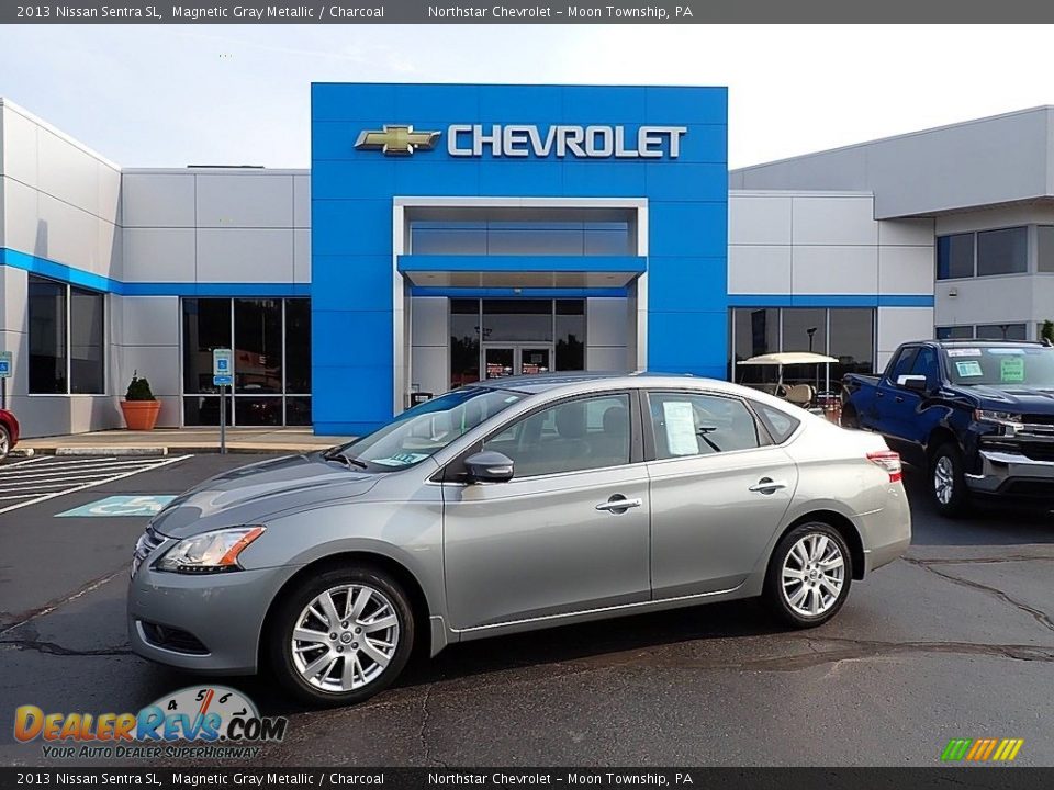 2013 Nissan Sentra SL Magnetic Gray Metallic / Charcoal Photo #1