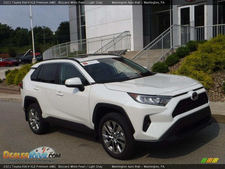 2021 Toyota RAV4 XLE Premium AWD Blizzard White Pearl / Light Gray Photo #1