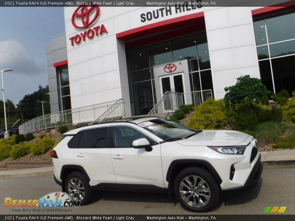 2021 Toyota RAV4 XLE Premium AWD Blizzard White Pearl / Light Gray Photo #2