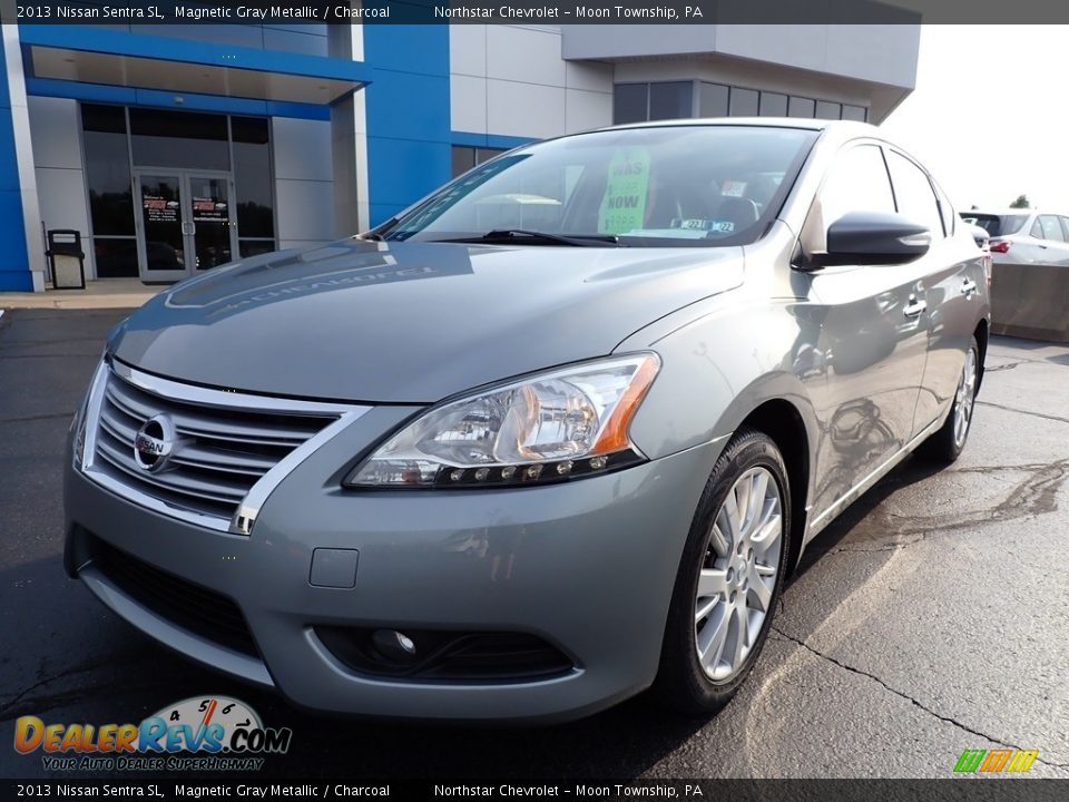 2013 Nissan Sentra SL Magnetic Gray Metallic / Charcoal Photo #2