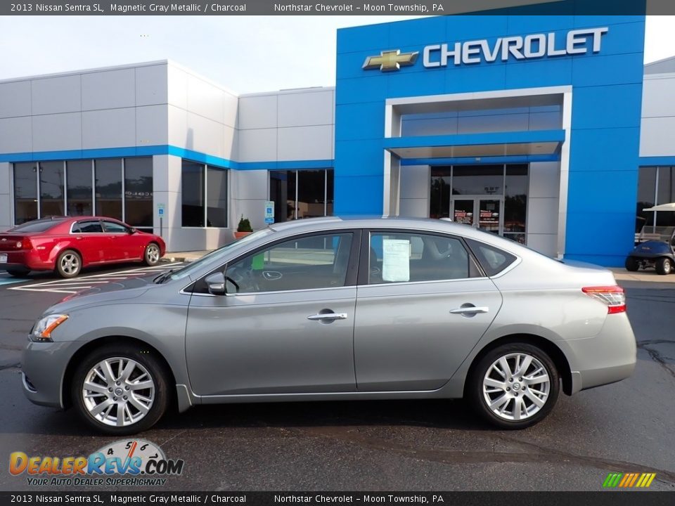 2013 Nissan Sentra SL Magnetic Gray Metallic / Charcoal Photo #3