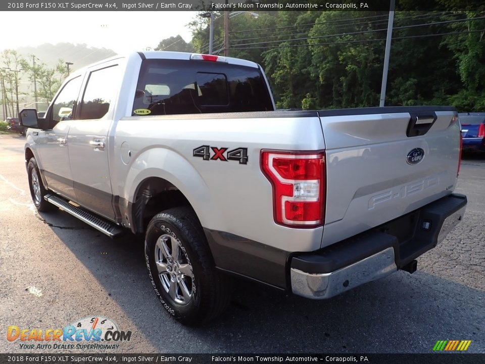 2018 Ford F150 XLT SuperCrew 4x4 Ingot Silver / Earth Gray Photo #4