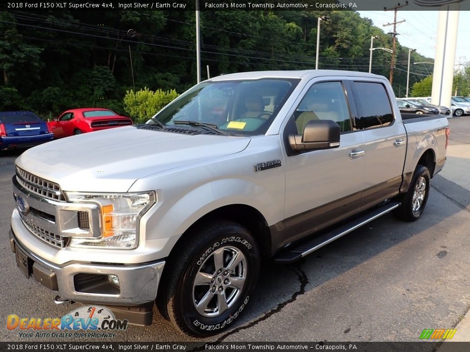 2018 Ford F150 XLT SuperCrew 4x4 Ingot Silver / Earth Gray Photo #6