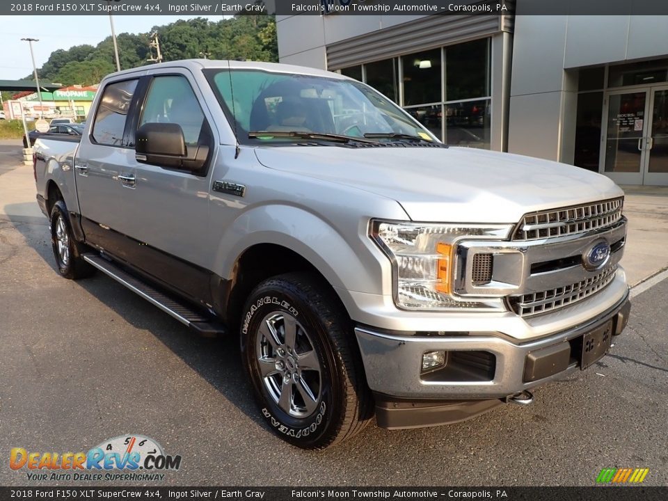 2018 Ford F150 XLT SuperCrew 4x4 Ingot Silver / Earth Gray Photo #8