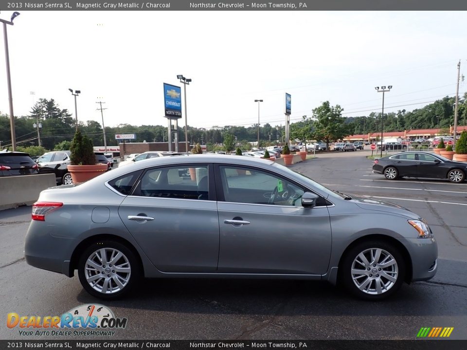 2013 Nissan Sentra SL Magnetic Gray Metallic / Charcoal Photo #9