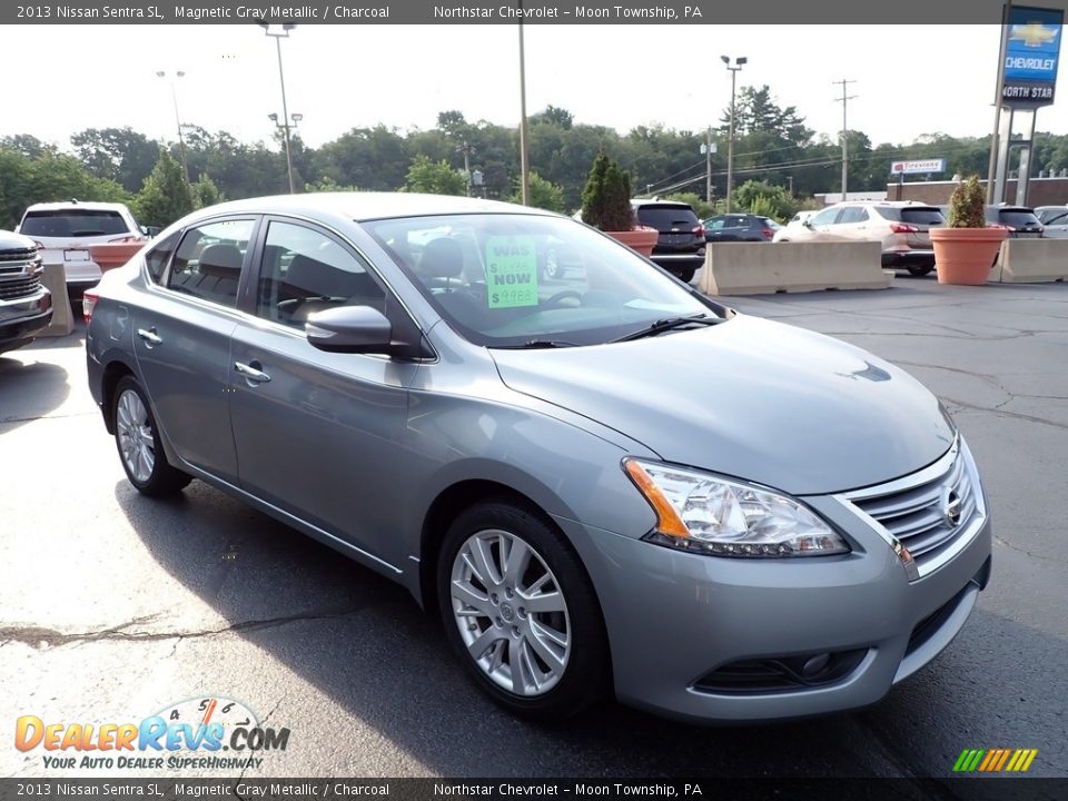 2013 Nissan Sentra SL Magnetic Gray Metallic / Charcoal Photo #10