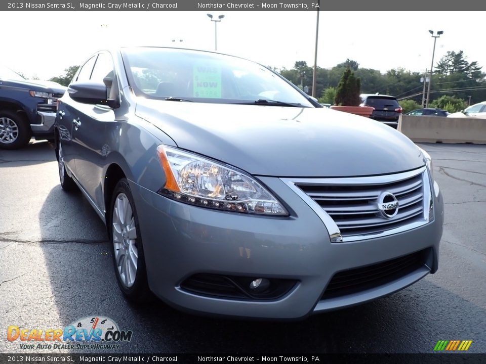 2013 Nissan Sentra SL Magnetic Gray Metallic / Charcoal Photo #11