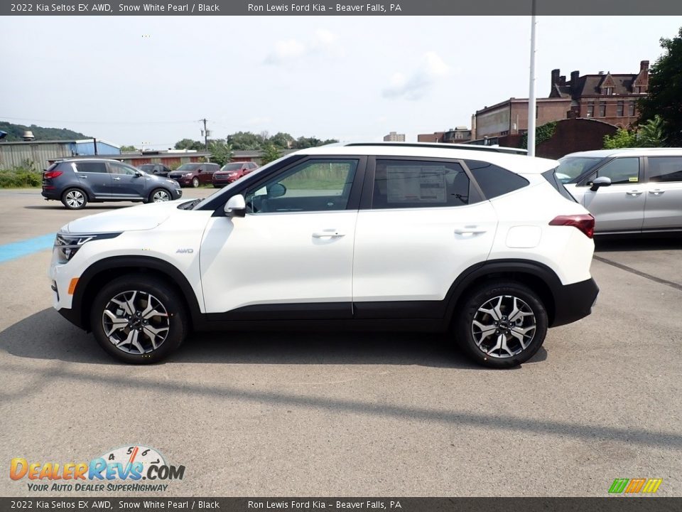 2022 Kia Seltos EX AWD Snow White Pearl / Black Photo #6