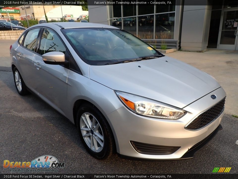 2018 Ford Focus SE Sedan Ingot Silver / Charcoal Black Photo #9