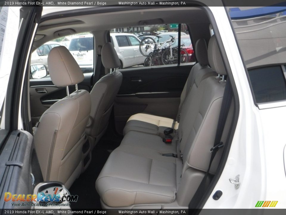 2019 Honda Pilot EX-L AWD White Diamond Pearl / Beige Photo #27