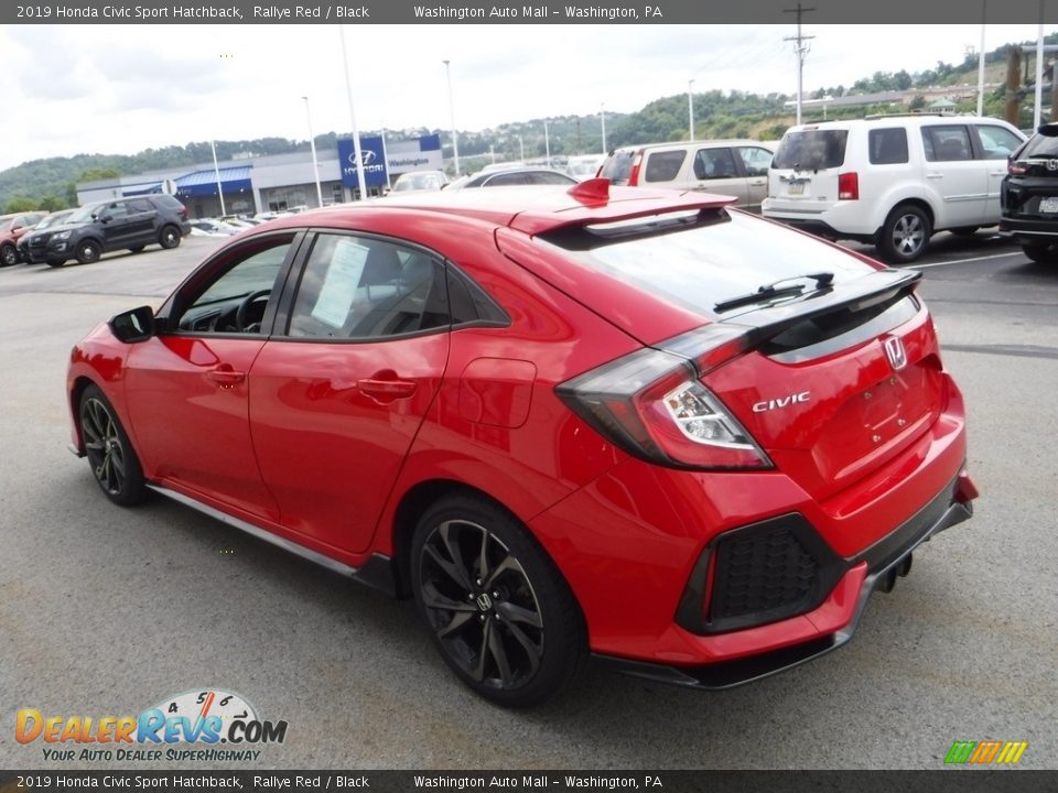 2019 Honda Civic Sport Hatchback Rallye Red / Black Photo #7