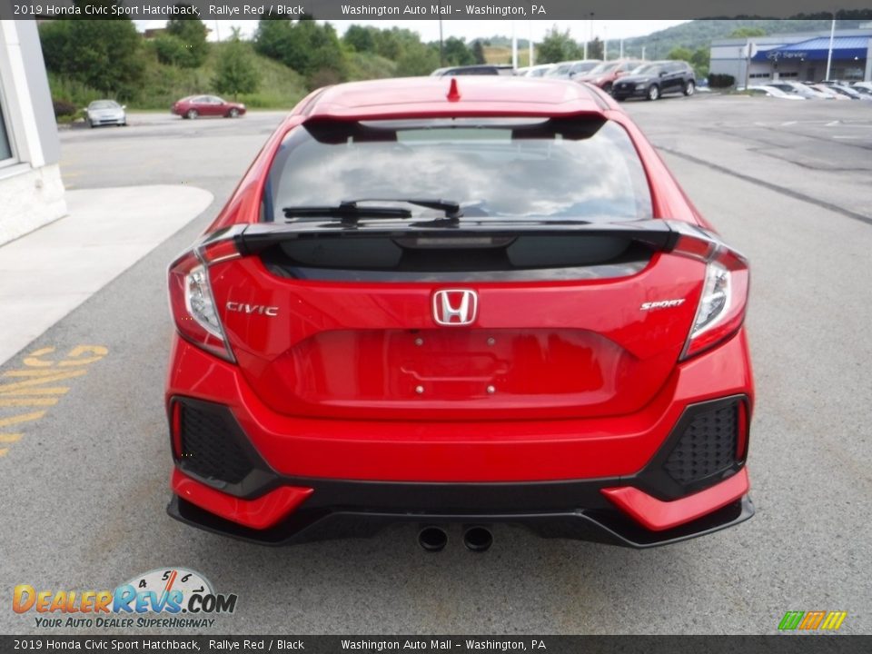 2019 Honda Civic Sport Hatchback Rallye Red / Black Photo #8