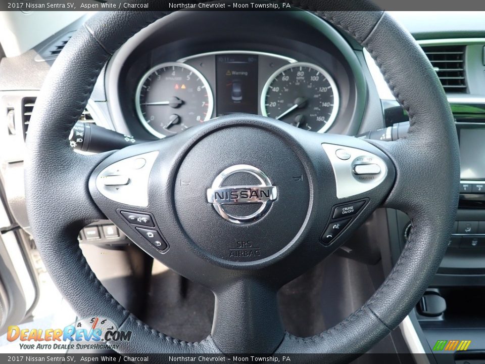 2017 Nissan Sentra SV Aspen White / Charcoal Photo #26