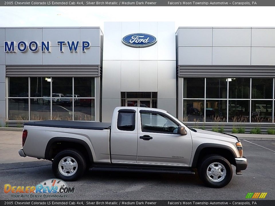 2005 Chevrolet Colorado LS Extended Cab 4x4 Silver Birch Metallic / Medium Dark Pewter Photo #1