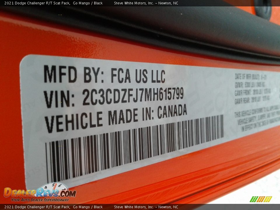 2021 Dodge Challenger R/T Scat Pack Go Mango / Black Photo #27