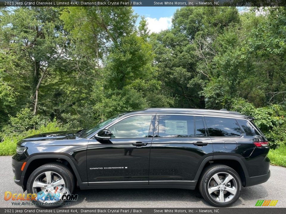 2021 Jeep Grand Cherokee L Limited 4x4 Diamond Black Crystal Pearl / Black Photo #1