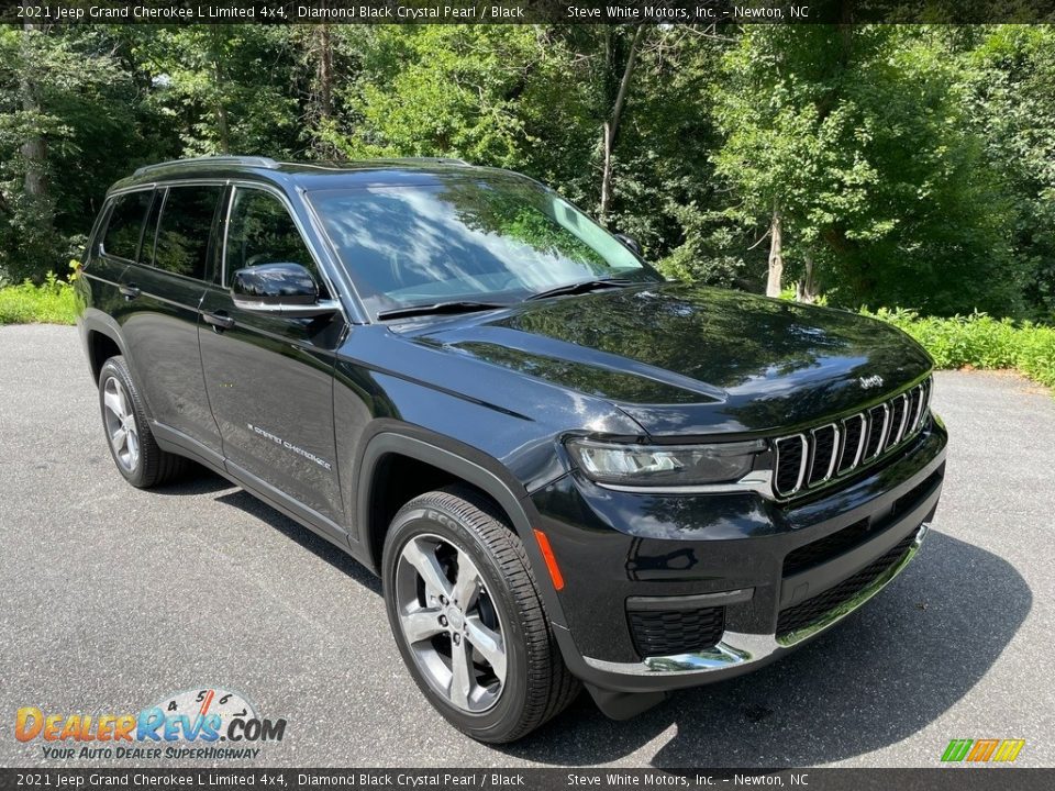 2021 Jeep Grand Cherokee L Limited 4x4 Diamond Black Crystal Pearl / Black Photo #5