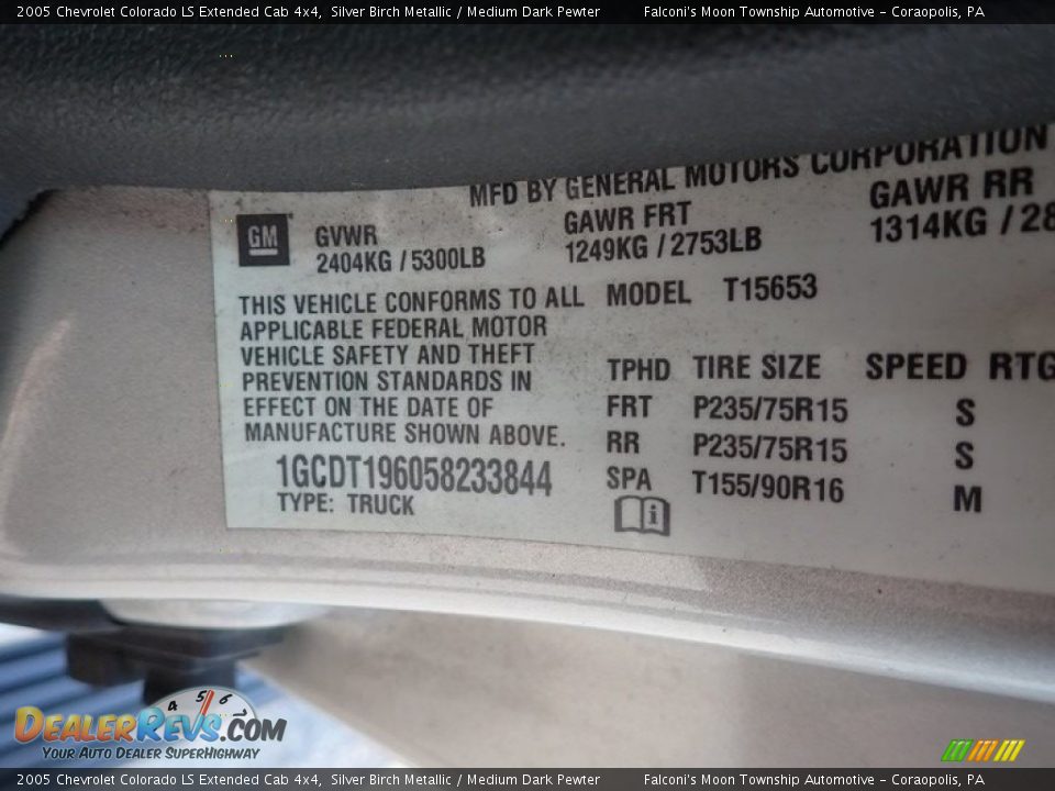 2005 Chevrolet Colorado LS Extended Cab 4x4 Silver Birch Metallic / Medium Dark Pewter Photo #23