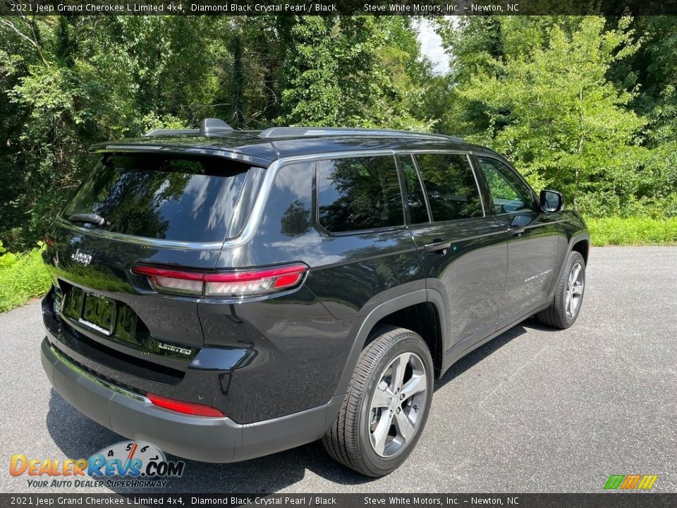 2021 Jeep Grand Cherokee L Limited 4x4 Diamond Black Crystal Pearl / Black Photo #7