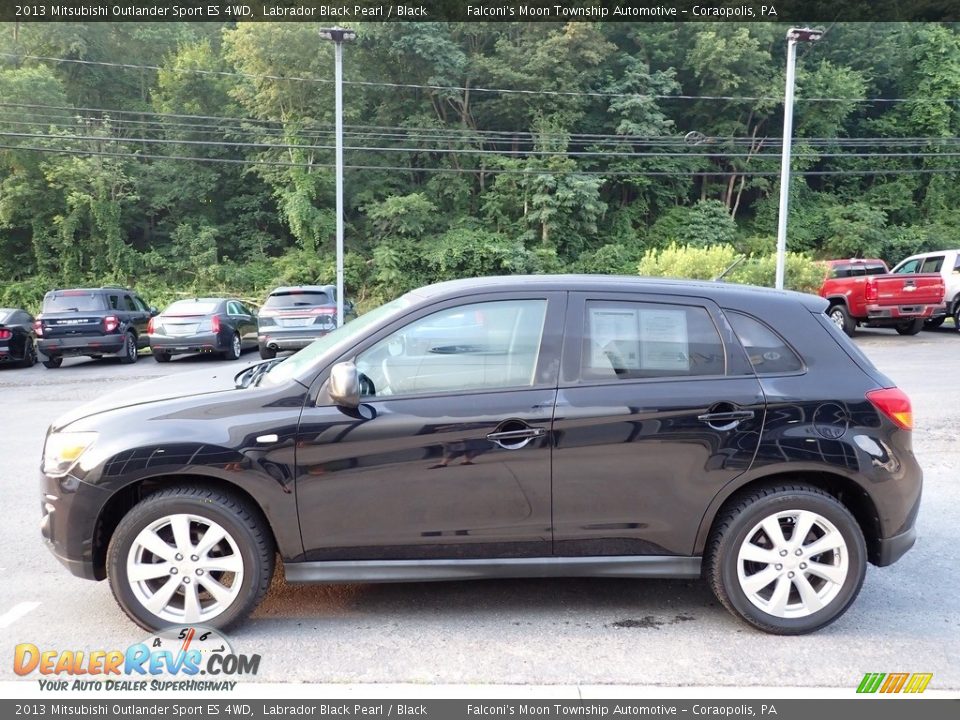 2013 Mitsubishi Outlander Sport ES 4WD Labrador Black Pearl / Black Photo #6