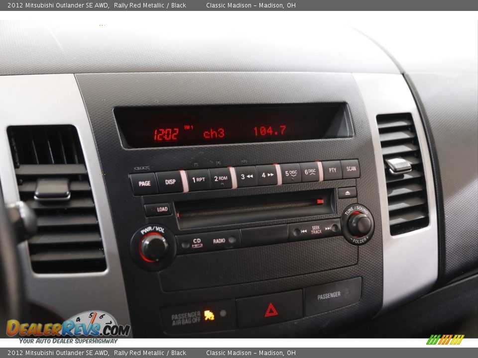 2012 Mitsubishi Outlander SE AWD Rally Red Metallic / Black Photo #8