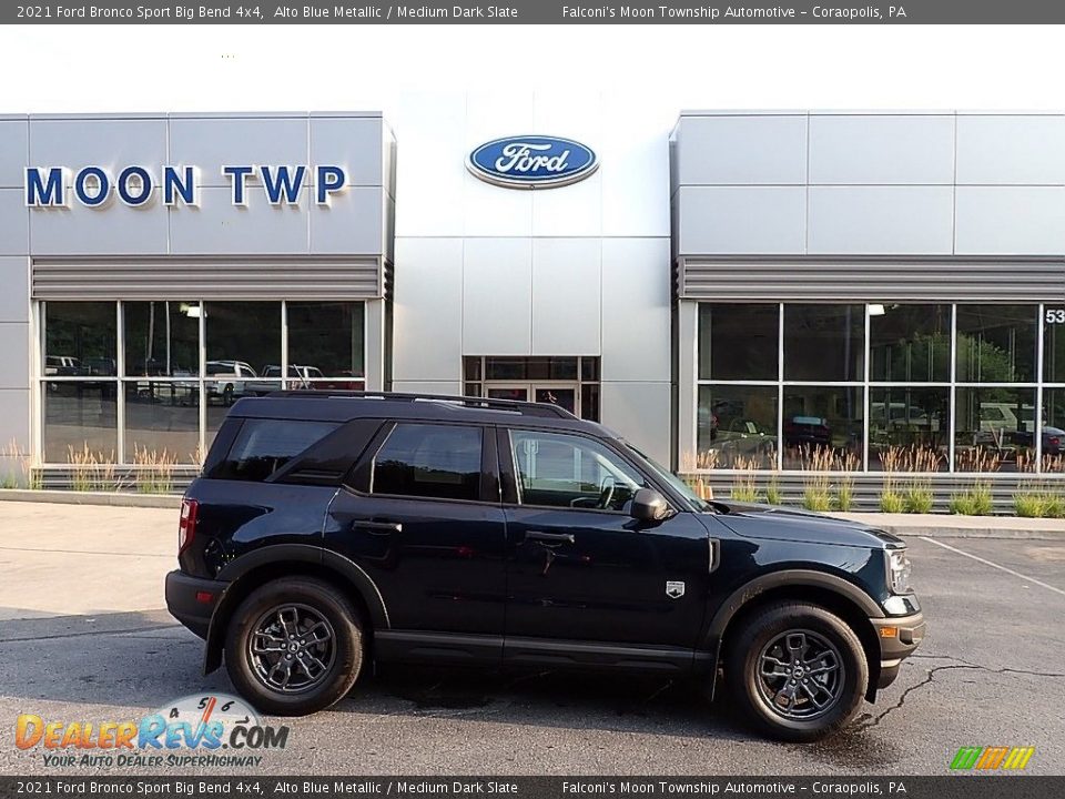 2021 Ford Bronco Sport Big Bend 4x4 Alto Blue Metallic / Medium Dark Slate Photo #1