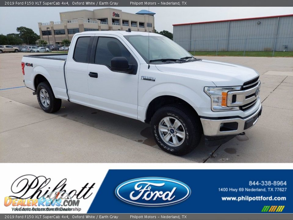 2019 Ford F150 XLT SuperCab 4x4 Oxford White / Earth Gray Photo #1