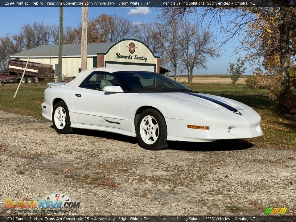 1994 Pontiac Firebird Trans Am Convertible 25th Anniversary Bright White / Tan Photo #8