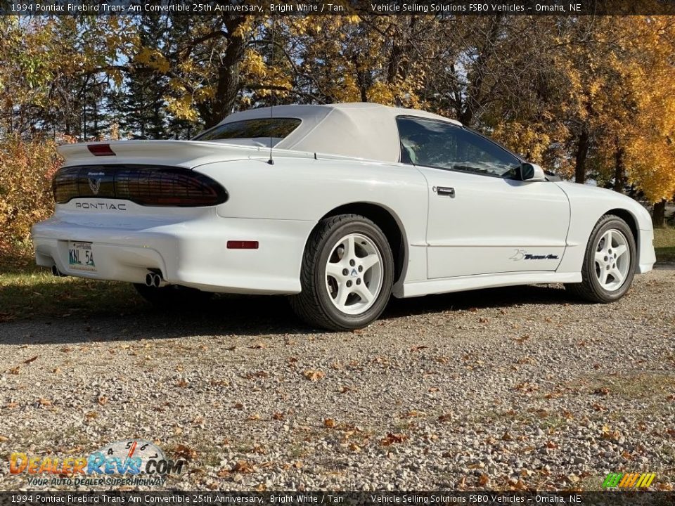 1994 Pontiac Firebird Trans Am Convertible 25th Anniversary Bright White / Tan Photo #10