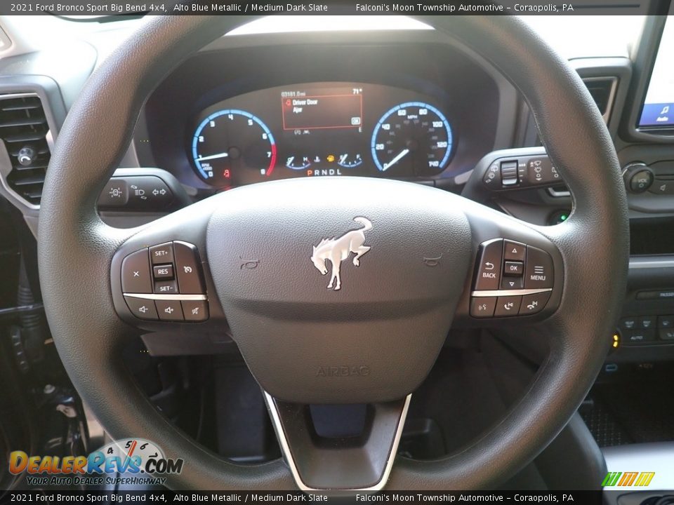 2021 Ford Bronco Sport Big Bend 4x4 Steering Wheel Photo #24