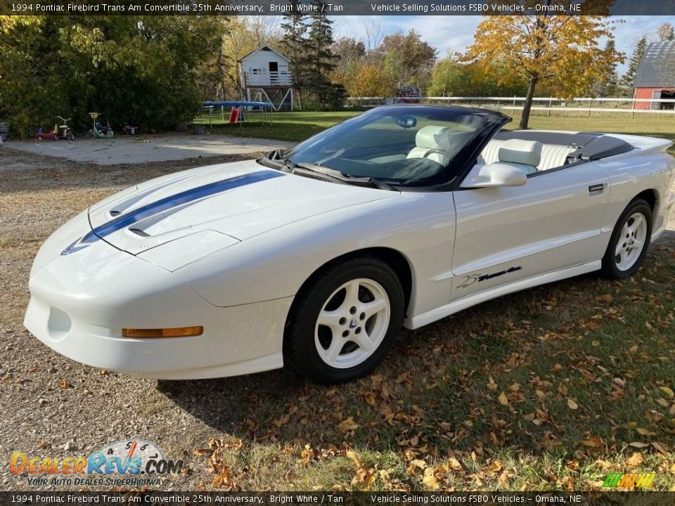 1994 Pontiac Firebird Trans Am Convertible 25th Anniversary Bright White / Tan Photo #20