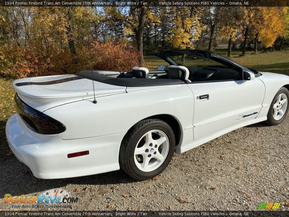 1994 Pontiac Firebird Trans Am Convertible 25th Anniversary Bright White / Tan Photo #22